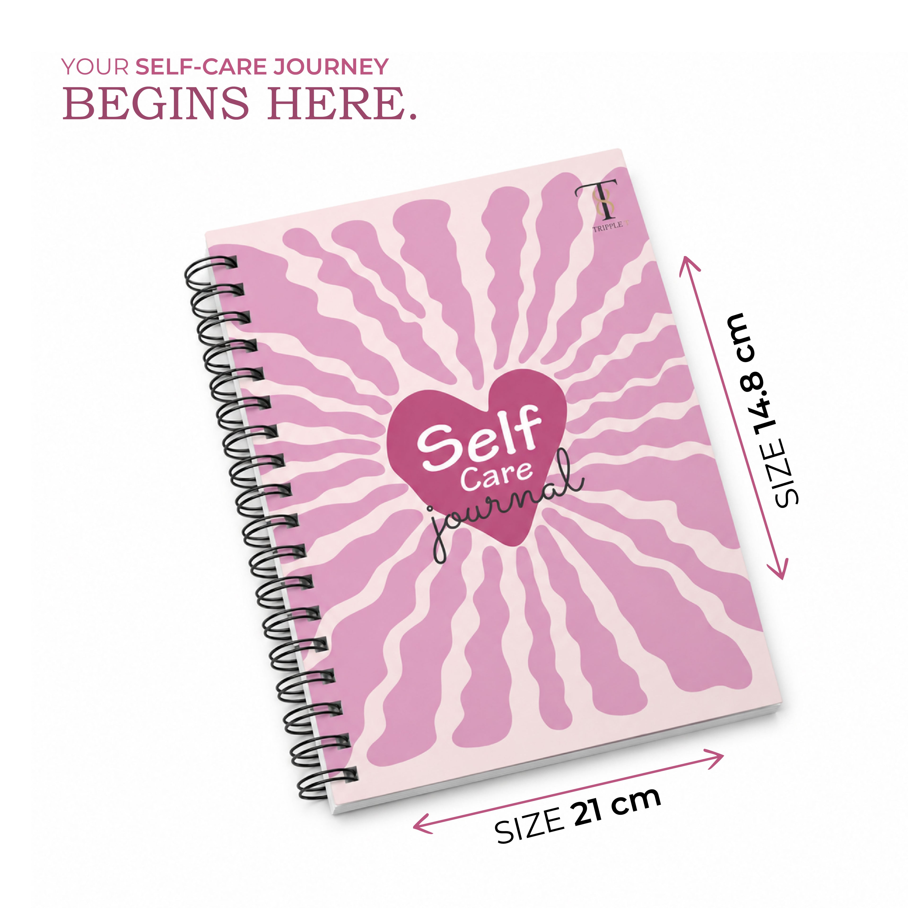 Self Care Journal (Pink Heart Glow Journal)